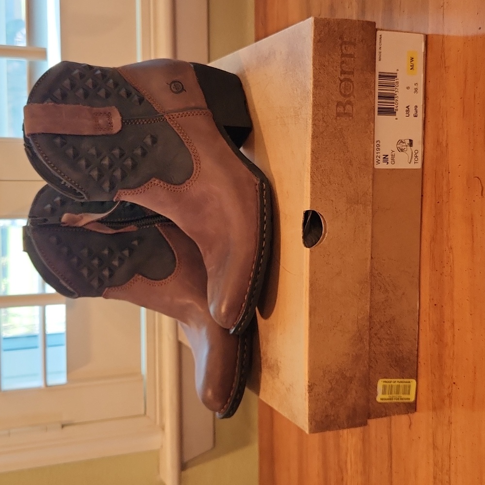 Born Two-Tone Leather Western Boots